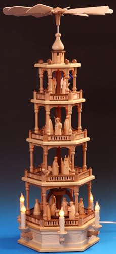 Pyramide 4-Stock elektrisch angetrieben & LED beleuchtet, Schalling...