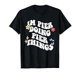Tua madre si chiama Pier? Conosci qualcuno che si chiama Pier? Questo simpatico e divertente design invecchiato con fiori color pastello che dicono che sono Pier facendo cose Pier è il miglior regalo per la festa della mamma da dare.