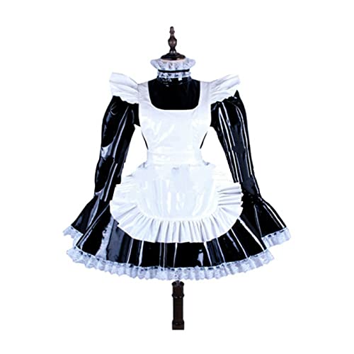 Costume de cosplay soubrette grande taille 4XL robe trapèze manches longues