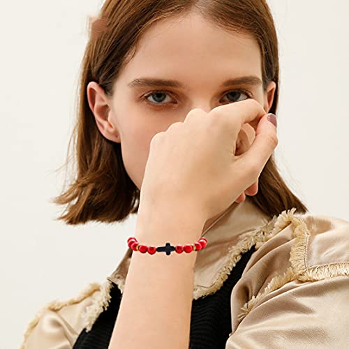 Wainis 12 Pcs 8Mm Beads Bracelet For Men Women Lava Rock Tiger Eye Stone Howlite Stone Stretch Elastic Bracelet Set #TOP4