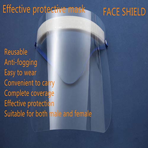 Healifty 10 peças de proteção de rosto médico, protetor de rosto completo, cobertura facial antiemba