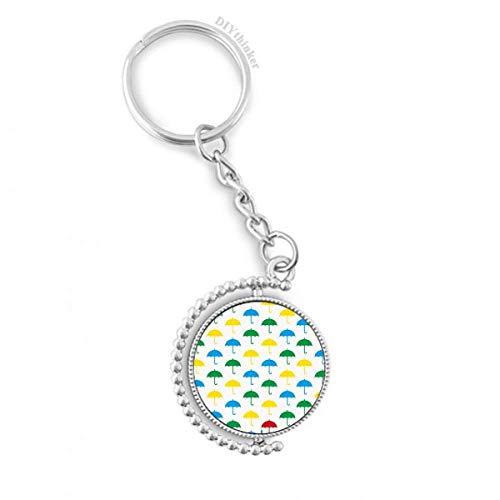 Pluie Umbrella météo Nuage Rotatif Key Ring Chain, une idée cadeau multicolore originale
