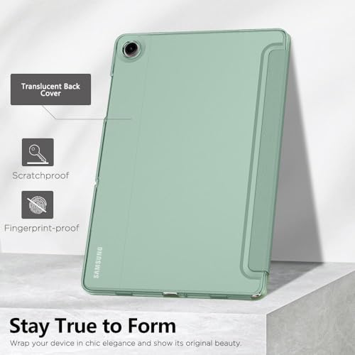 Image of MoKo for Samsung Galaxy Tab A11 Plus / A11+ Case 11 Inch 2026, Galaxy Tab A9 Plus / A9+ Case 11 Inch 2024, Slim Stand Hard PC Translucent Back Shell Smart Cover, Auto Wake /Sleep, Agave Green