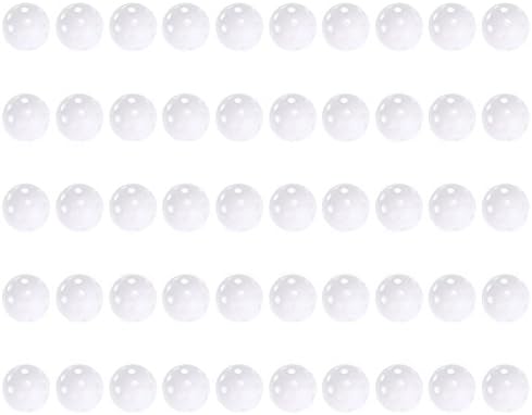 ttnight Golf Practice Balls, 50 PCS Plastic Green Golf Training Balls Airflow Hollow Golf Ball Practice Training Sports Balls Golf Accessories