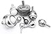 Industrial Casters Nylon Steel Ball Wheel with Rod Universal Ball Bearing Machine Tool Universal Bull's Eye Wheel 4pcs (Size : 12D)