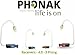 Phonak 3-Pin Hearing Aid Receiver, Medium, Left Ear, Marvel & Paradise Compatible(3M Receiver 4.0, Left)