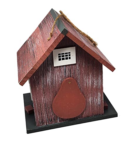 Premium Bird House For Outside | Large Wood Bird Feeder, Hanging Wooden Décor For Outside Décor, Birdhouse Includes Blend Wild Bird Food For Small Wild Birds, Country House Style Yard Decoration #TOP5