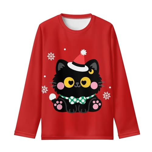 Image of Girls Long Sleeve T Shirt Cute Cartoon Crewneck Shirt for Kids 3-16Y Fall Winter Clothes