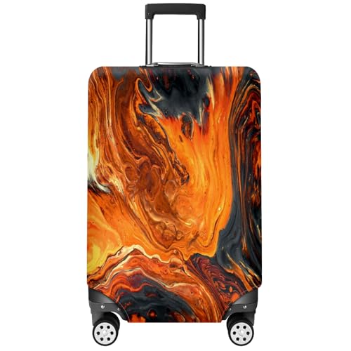 Travel Luggage Cover Suitcase Protector Scratch-Resistant Fit Not Included Suitcase Blue And Orange Abstract Painting L-26-28in