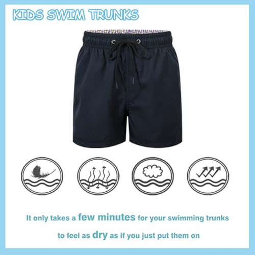 SNOW DREAMS Boys Swim Trunks Quick Dry Swim Shorts Lightweight Bathing Suits with Pocket3