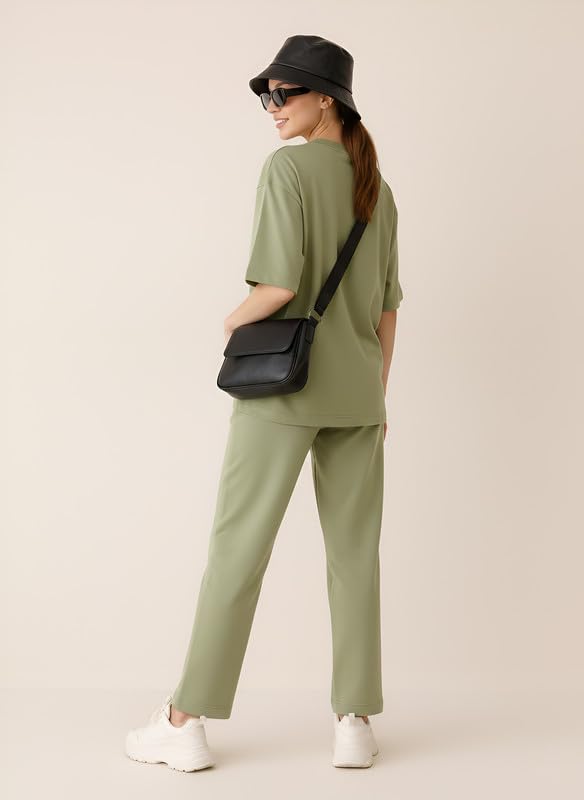 Image of My Swag Women Casual Nightwear Co-Ord Set | Soft Cotton T-Shirt & Pajama with Cartoon Print | Home Wear & Sleep Wear for Ladies