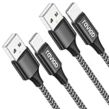 RAVIAD Cable iPhone [2Pack 3M] Cargador iPhone MFi Certificado Carga Rápida Trenzado de Nylon Compatible con iPhone 14 13 12 11 Pro XS MAX XR X 8 Plus 7 Plus 6S 6 Plus 5 5S 5C SE - Negro