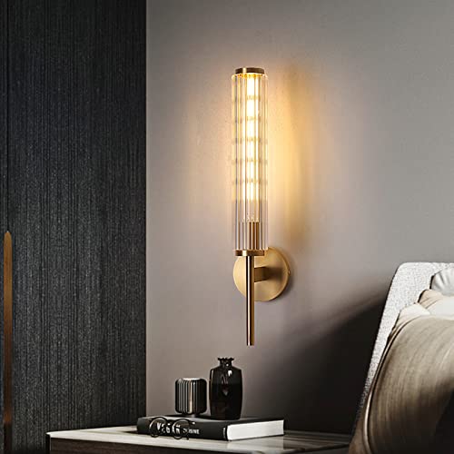 Luces de pared de cristal para iluminar pasillos oscuros con estilo oro 2