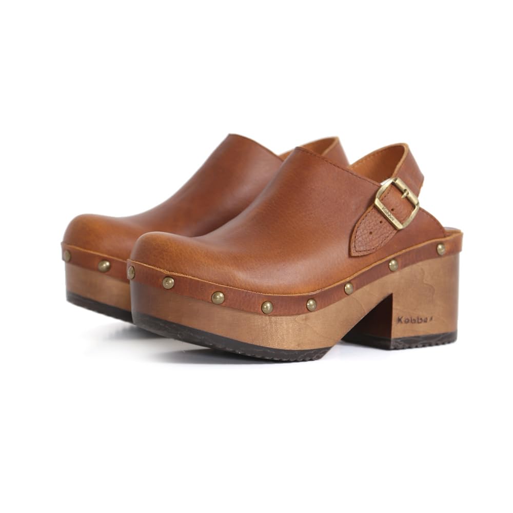 Stella - Handmade Platform Clogs with Genuine Leather and Adjustable Buckle, Crafted for Comfort and Style-image-16