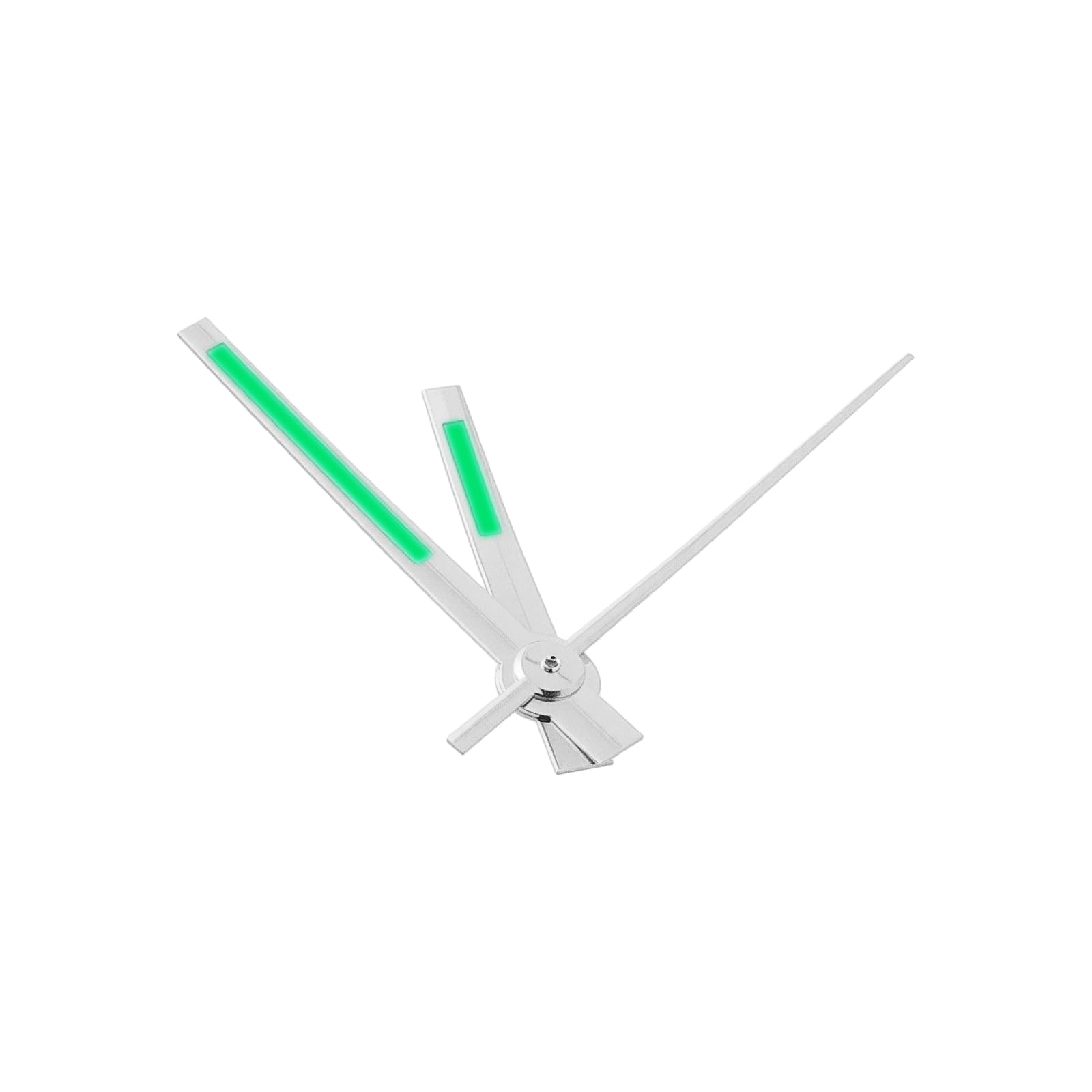 Briny River Automatic Movement Watch Hands with Green Luminous Compatible with NH35/NH36/4R/7S Movement Silver