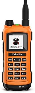 Radioddity GS-5B Bluetooth Programming Handheld Ham Radio Dual Band Long Range Two Way Radio with Dual PTT, USB Rechargeable, S-Meter, Rainproof