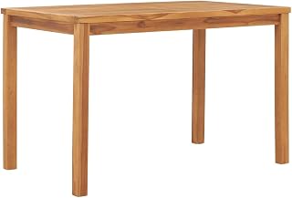 Garten-Esstisch aus massivem Teakholz 120x70x77 cm mit wasserbasiertem Finish, wetterfest und robust für Terrasse, Balkon, Outdoor, ideal als Beistell- oder Lounge-Tisch