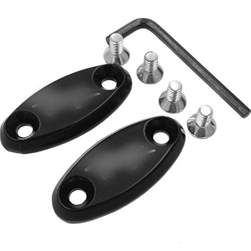 AfterMokit Replacement Mirror Block Off Base Plates for Honda CBR250R 2011-2013 CBR600F4 1999-2006 CBR600RR 2003-2020 CBR900RR 2001-2003 CBR1000RR 2004-2007 with Engraved RR Black