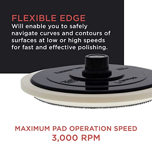 Tcp Global Brand 7" Hook & Loop Grip Mount Universal Polisher Buffer Backing Plate Pad, 5/8" - 11 Threads - Attach Foam Wool Buff Pads - Rotary Polisher Backup Pad - Automotive, Car Detailing #TOP4