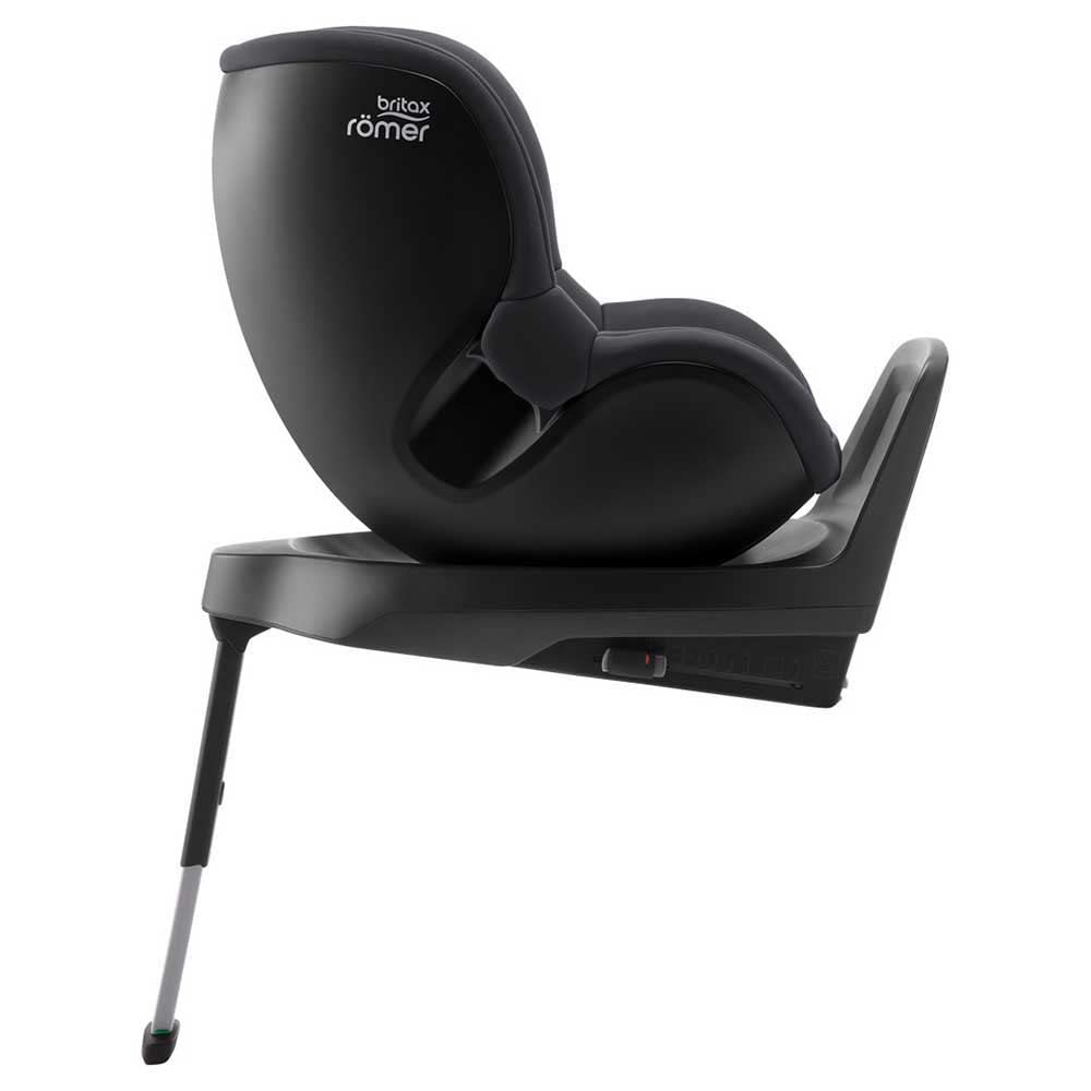 BRITAX RÖMER Reboarder DUALFIX PLUS, w zestawie wkładka dla noworodka i ISOFIX, dla dzieci w wieku 40-105 cm (i-Size), narodziny - 4 lata, Midnight Grey