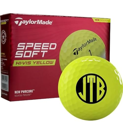 Taylormade SpeedSoft Yellow Monogrammed Golf Balls