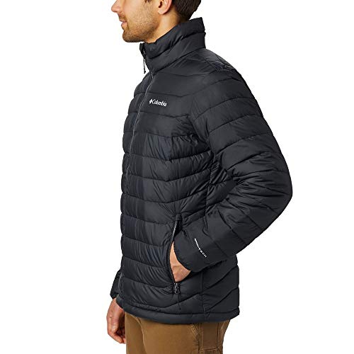 Columbia Jaqueta masculina com isolamento Powder Lite, preta, pequena, padrão