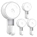 LUXEAR Suction Hooks Powerful Vacuum Suction Cup Hooks- Heavy Duty Hooks Organizer for Towel, Robe, Loofah - White Waterproof Suction Hooks- Holder for Shower Bathroom Kitchen Restroom (4 Pack)