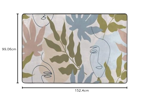 Grand tapis beige marron abstrait de qualité supérieure non perdu