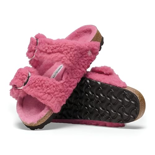 Birkenstock Sandalias Arizona con hebilla grande para mujer, Tulipán fucsia, 10