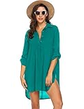 【Clothes Match】 Kann als Freizeithemd oder Cover-Up verwendet werden / Strandurlaub Badeanzug Bikini Cover-Ups, am besten für Bikini oder jede Sommer-Shorts.