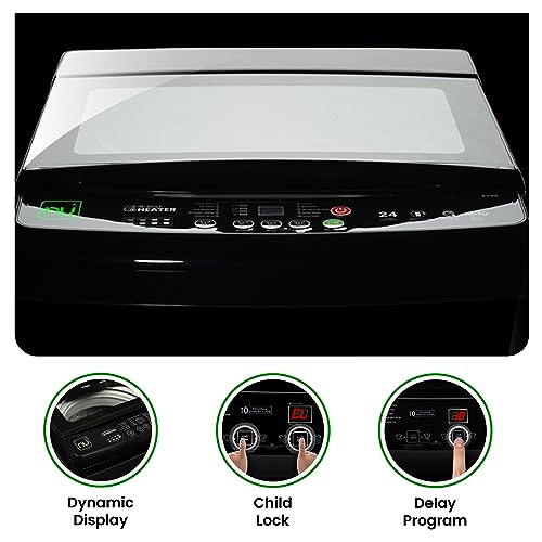 Image of NU 8 Kg Fully Automatic Top Load Washing Machine with Soft Close Premium Toughened Glass Lid (WFTLM80GD, Inox Grey)