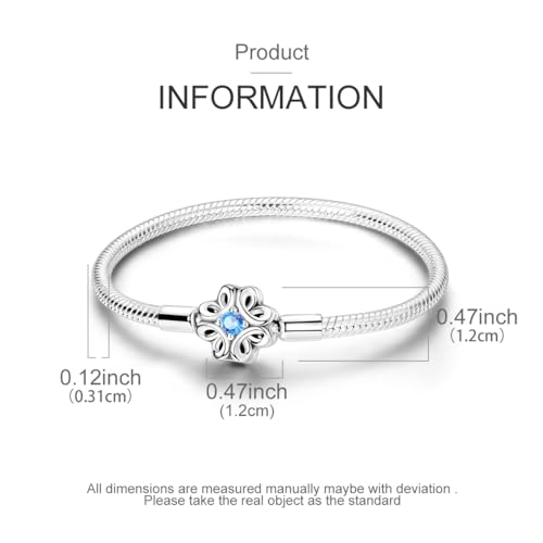 Heart Clasp Rose Snake Charm Bracelets for Women Sterling Silver, Travel Charm Moments European Bracelet Filigree Chain Dreamcatcher Bead Jewelry Compatible with Pandora Charms3