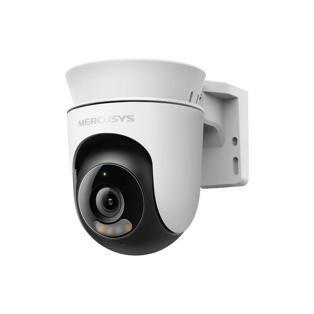 Mercusys MC510 | 2K QHD Dış Mekan Güvenlik Kamerası | 360° Görüş | Renkli Gece Görüşü | Akıllı Takip | IP65 Hava Koşullarına Dayanıklı | microSD & Bulut Depolama | SmartThings, Google Home, Alexa