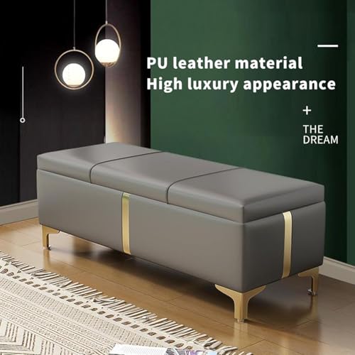 Banc ottoman de rangement au design élégant et structure robuste - 3