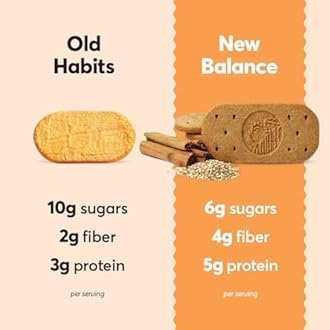 Olyra Breakfast Biscuits Cinnamon Tahini, Kids Healthy Snacks, Low Sugar, High Fiber, Plant-Based Protein Cookies, Organic Breakfast Cookies with Ancient Greek Grains, 24 Packs