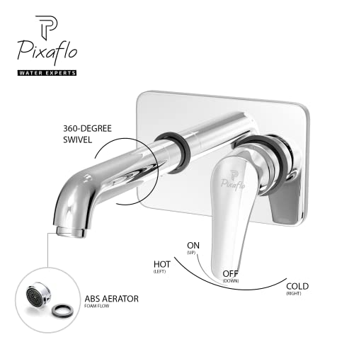 Image of Pixaflo Concealed Single Lever Basin Mixer with Exposed Parts Kit (Complete Set) (Infix)
