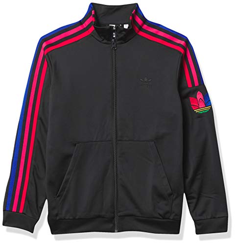 adidas Originals unisex-youth 3D Track Top Black/Multicolor Medium