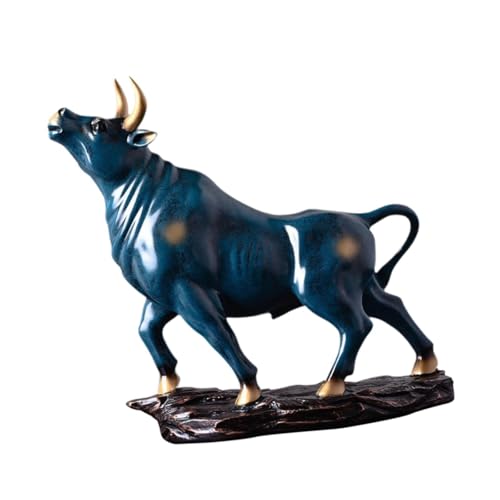 Statue de taureau pour combler le vide d'une étagère avec un style minimaliste