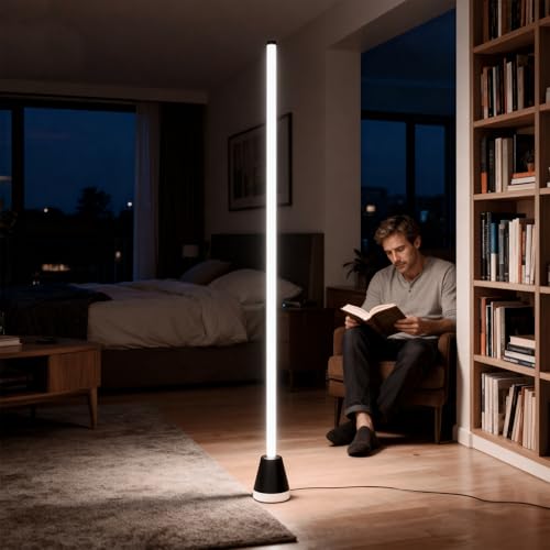 Lampadaire LED RGBIC LQWELL de 150 cm avec télécommande et application connectée