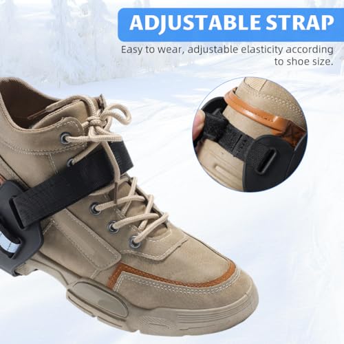 Image of PROBEROS Spikes Ice Crampons Shoe Grips with Reflective Strip, Sizes 41-44