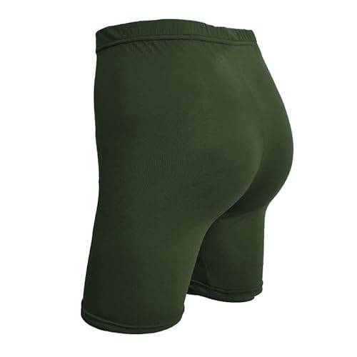 Zquehuo Yoga Shorts For Women High Waisted Bottom Short Leggings Workout Bikers Shorts Joggers Solid Stretch Trackshorts (Small, Army Green) #TOP4
