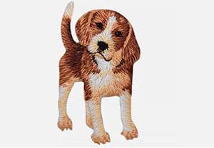 Amazon.com: LLS Smile Sticker Patch Beagle Dog Embroidered Applique ...