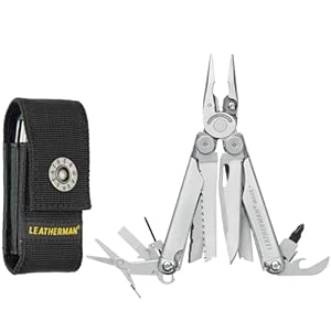 LEATHERMAN – Wave Plus Multitool met Vervangbare Draadknippers, Schaar met veer en Kunststof Foedraal