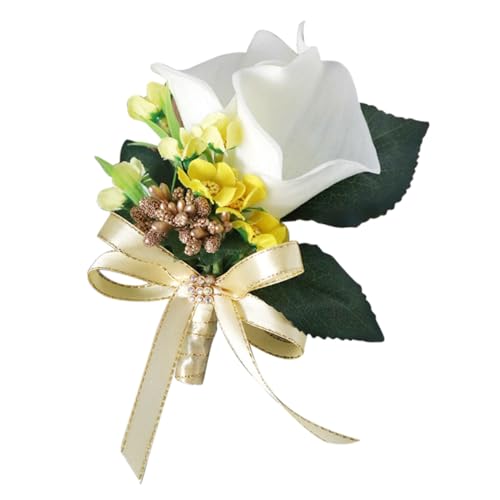 Broche tulipe artificielle faite main pour mariage élégant