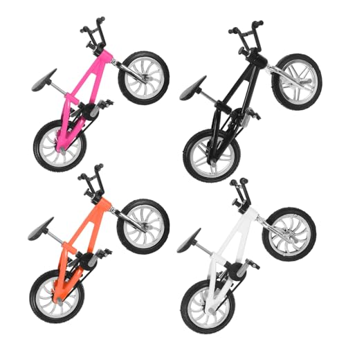 BESPORTBLE 4pcs Miniature Mountain Bike Models Finger Bike with Realistic Design for Racing Games Construction for Display and