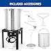 OuterMust 30 QT. Outdoor Fryer 50,000 BTU Turkey Fryer Set and Seafood Boil with Perforaed Basket, Ideal Outdoor Cooker for Turkey, Crawfish, Crab, Shrimp, Lobster for Thanksgiving Gathering