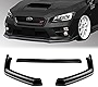 Q1-Tech Front Bumper Lip fit for compatible with 2015-2020 Subaru WRX STI Sedan, Front Bumper Lip Spoiler Air Chin Body Kit Splitter Painted Glossy Black, 2016 2017 2018 2019 (CS-Style)