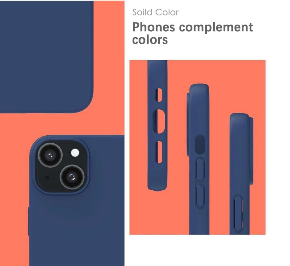 Image of 13 ARK Blue Case Soft Touch Back Cover Slim Fit Protective Mobile Cover Raised Camera Edge Anti Fingerprint Finish Lightweight Design