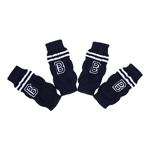 BESTonZON 4Pcs Non Slip Dog Leggings for Dogs Protective Long Socks with Cute Design Comfortable Pet Leg Warmers for Leg Protection and Style