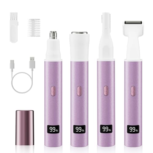 Women’s 4-in-1 Nose & Facial Hair Trimmer with LED, USB-C